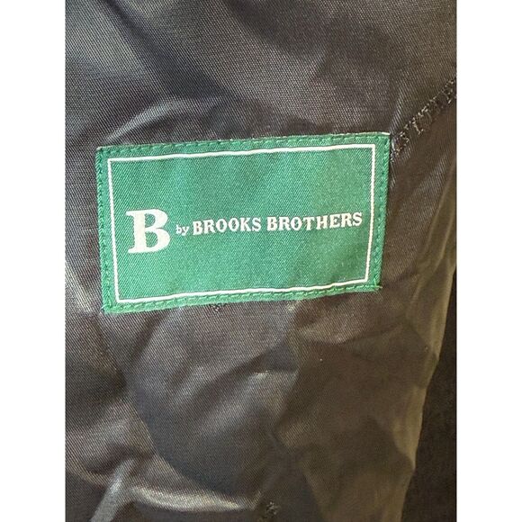 Brooks Brothers Overcoat Men's Size 44R Black Wool Blend Luxury Work Outerwear - Picture 7 of 10